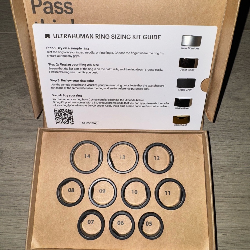 Ultrahuman ring sizer